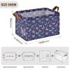 ALAZA Butterfly Flower Floral Rectangular Closet Storage Box Storage Bin Basket Storage Cube with Leather Handles Nursery Storage Laundry Hamper 2 Piece view 3