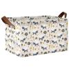 ALAZA Sheep Flower Floral Rectangular Closet Storage Box Storage Bin Basket Storage Cube with Leather Handles Nursery Storage Laundry Hamper 2 Piece view 1