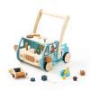 IEATFO Wooden Baby Walker Adjustable Height with Tool Bench and Toy Storage Wagon - Multifunctional Toddler Push Walker Ergonomically Designed for Natural Walking - 3+ Years of Continuous Use view 1