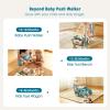IEATFO Wooden Baby Walker Adjustable Height with Tool Bench and Toy Storage Wagon - Multifunctional Toddler Push Walker Ergonomically Designed for Natural Walking - 3+ Years of Continuous Use view 2