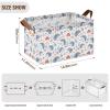 ALAZA Hedgehog Mushroom Leaves Rectangular Closet Storage Box Storage Bin Basket Storage Cube with Leather Handles Nursery Storage Laundry Hamper 2 Piece view 3