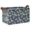 ALAZA Dinosaur Watermelon Blue Rectangular Closet Storage Box Storage Bin Basket Storage Cube with Leather Handles Nursery Storage Laundry Hamper 2 Piece view 1