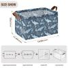 ALAZA Dolphin Coral Reef Blue Stylish Rectangular Closet Storage Box Storage Bin Basket Storage Cube with Leather Handles Nursery Storage Laundry Hamper 2 Piece view 3