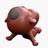 EatingBiting 4.7" Zisha Tea Pet Cute Funny Baby Open Mouth Statue Purple Clay Chinese Kungfu Tea Ceremony Decor Handmade Couple Tea pet Purple Sand can Raise Tea to Play Tea Set Ornaments view 4