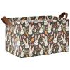 ALAZA Carrot Cherry Rabbit Rectangular Closet Storage Box Storage Bin Basket Storage Cube with Leather Handles Nursery Storage Laundry Hamper 2 Piece view 1