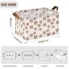 ALAZA Cartoon Bear Polka Dots Rectangular Closet Storage Box Storage Bin Basket Storage Cube with Leather Handles Nursery Storage Laundry Hamper 2 Piece view 3