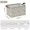 ALAZA Capybaras Orange Funny Rectangular Closet Storage Box Storage Bin Basket Storage Cube with Leather Handles Nursery Storage Laundry Hamper 2 Piece view 3