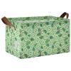 ALAZA Leaves Kiwifruit Fruit Rectangular Closet Storage Box Storage Bin Basket Storage Cube with Leather Handles Nursery Storage Laundry Hamper 2 Piece view 1