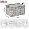 ALAZA Capybaras Orange Christmas Rectangular Closet Storage Box Storage Bin Basket Storage Cube with Leather Handles Nursery Storage Laundry Hamper 2 Piece view 3