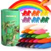 DreamCandy Rocket and Dinosaur-Shaped Crayons,36PCS Non Toxic Washable Toddler Crayons for Kids and Toddlers,Art Supplies Drawing Coloring Crayon Set,Gift for Boys and Girls,Back to School view 1