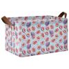 ALAZA Fig Fruit Rectangular Closet Storage Box Storage Bin Basket Storage Cube with Leather Handles Nursery Storage Laundry Hamper 2 Piece view 1