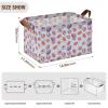 ALAZA Fig Fruit Rectangular Closet Storage Box Storage Bin Basket Storage Cube with Leather Handles Nursery Storage Laundry Hamper 2 Piece view 3