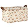 ALAZA Cake Carrot Rectangular Closet Storage Box Storage Bin Basket Storage Cube with Leather Handles Nursery Storage Laundry Hamper 2 Piece view 1