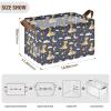 ALAZA Dinosaur Moon Cloud Star Rectangular Closet Storage Box Storage Bin Basket Storage Cube with Leather Handles Nursery Storage Laundry Hamper 2 Piece view 3
