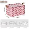 ALAZA Cherry Fruit Love Heart Rectangular Closet Storage Box Storage Bin Basket Storage Cube with Leather Handles Nursery Storage Laundry Hamper 2 Piece view 3