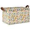 ALAZA Cartoon Cheeses Rectangular Closet Storage Box Storage Bin Basket Storage Cube with Leather Handles Nursery Storage Laundry Hamper 2 Piece view 1