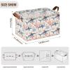 ALAZA Shark Coral Reef Vintage Rectangular Closet Storage Box Storage Bin Basket Storage Cube with Leather Handles Nursery Storage Laundry Hamper 2 Piece view 3