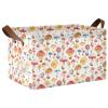ALAZA Different Mushrooms Rectangular Closet Storage Box Storage Bin Basket Storage Cube with Leather Handles Nursery Storage Laundry Hamper 2 Piece view 1