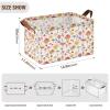 ALAZA Different Mushrooms Rectangular Closet Storage Box Storage Bin Basket Storage Cube with Leather Handles Nursery Storage Laundry Hamper 2 Piece view 3