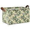 ALAZA Coconut Tree Zebra Rectangular Closet Storage Box Storage Bin Basket Storage Cube with Leather Handles Nursery Storage Laundry Hamper 2 Piece view 1