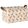 ALAZA Capybara Floral Cute Stylish Rectangular Closet Storage Box Storage Bin Basket Storage Cube with Leather Handles Nursery Storage Laundry Hamper 2 Piece view 1