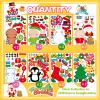 32 Sheets Christmas Stickers, Make-a-face Sticker, Make Your Own Christma Stickers with Santa Snowman Elk for Kids Party Favor Supplies Holiday Game Rewards view 3