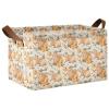ALAZA Cute Capybaras Lemon Leaves Rectangular Closet Storage Box Storage Bin Basket Storage Cube with Leather Handles Nursery Storage Laundry Hamper 2 Piece view 1