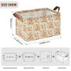 ALAZA Cute Capybaras Lemon Leaves Rectangular Closet Storage Box Storage Bin Basket Storage Cube with Leather Handles Nursery Storage Laundry Hamper 2 Piece view 3