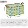 ALAZA Avocado Leaves Fruit Rectangular Closet Storage Box Storage Bin Basket Storage Cube with Leather Handles Nursery Storage Laundry Hamper 2 Piece view 3