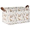 ALAZA Cute Mushroom Fox Rabbit Rectangular Closet Storage Box Storage Bin Basket Storage Cube with Leather Handles Nursery Storage Laundry Hamper 2 Piece view 1