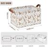 ALAZA Cute Mushroom Fox Rabbit Rectangular Closet Storage Box Storage Bin Basket Storage Cube with Leather Handles Nursery Storage Laundry Hamper 2 Piece view 3