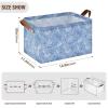 ALAZA Blue Leopard Print Animal Rectangular Closet Storage Box Storage Bin Basket Storage Cube with Leather Handles Nursery Storage Laundry Hamper 2 Piece view 3