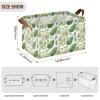 ALAZA Beautiful Leaf Avacodos Rectangular Closet Storage Box Storage Bin Basket Storage Cube with Leather Handles Nursery Storage Laundry Hamper 2 Piece view 3