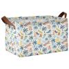 ALAZA Beach Palm Tree Fish Rectangular Closet Storage Box Storage Bin Basket Storage Cube with Leather Handles Nursery Storage Laundry Hamper 2 Piece view 1