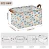ALAZA Beach Palm Tree Fish Rectangular Closet Storage Box Storage Bin Basket Storage Cube with Leather Handles Nursery Storage Laundry Hamper 2 Piece view 3