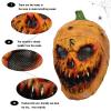 Baloco Halloween Pumpkin Mask, Scary Pumpkin Full Head Mask, Creepy Latex Head Mask, Halloween Costume Party Props Headgear (Pumpkin, 26cm*33cm*28cm) view 2