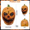 Baloco Halloween Pumpkin Mask, Scary Pumpkin Full Head Mask, Creepy Latex Head Mask, Halloween Costume Party Props Headgear (Pumpkin, 26cm*33cm*28cm) view 3