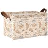 ALAZA Coffee Croissant Bread Rectangular Closet Storage Box Storage Bin Basket Storage Cube with Leather Handles Nursery Storage Laundry Hamper 2 Piece view 1