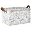 ALAZA Drawing Sharks Rectangular Closet Storage Box Storage Bin Basket Storage Cube with Leather Handles Nursery Storage Laundry Hamper 2 Piece view 1