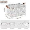 ALAZA Drawing Sharks Rectangular Closet Storage Box Storage Bin Basket Storage Cube with Leather Handles Nursery Storage Laundry Hamper 2 Piece view 3