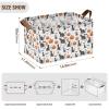 ALAZA Cat Star Pumpkin Halloween Rectangular Closet Storage Box Storage Bin Basket Storage Cube with Leather Handles Nursery Storage Laundry Hamper 2 Piece view 3