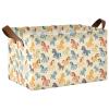 ALAZA Cartoon Horse Stylish Rectangular Closet Storage Box Storage Bin Basket Storage Cube with Leather Handles Nursery Storage Laundry Hamper 2 Piece view 1