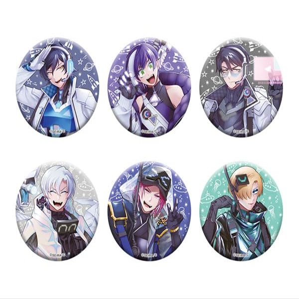 Gachi Koi Adhesive Beast ~ I Want to Be a Girlfriend of the Internet Broadcaster~ Drawing Can Badge Collection, Box of 6
