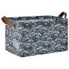 ALAZA Black Raccoons Animal Rectangular Closet Storage Box Storage Bin Basket Storage Cube with Leather Handles Nursery Storage Laundry Hamper 2 Piece view 1