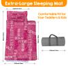 Custom Toddler Nap Mat for Preschool, Personalized Monogram Name Sleep Mats for Kids Daycare, Roll Up Sleeping Bag with Removable Pillow & Dotted Back Blanket for 2-15 Years Boys Girls Color06 view 3