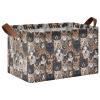 ALAZA Cats Dog Puppy Animal Rectangular Closet Storage Box Storage Bin Basket Storage Cube with Leather Handles Nursery Storage Laundry Hamper 2 Piece view 1