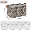 ALAZA Cats Dog Puppy Animal Rectangular Closet Storage Box Storage Bin Basket Storage Cube with Leather Handles Nursery Storage Laundry Hamper 2 Piece view 3