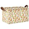 ALAZA Capybara Heart Green Rectangular Closet Storage Box Storage Bin Basket Storage Cube with Leather Handles Nursery Storage Laundry Hamper 2 Piece view 1