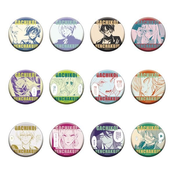 Gachi Koi Adhesive Beast ~ I Want to Be a Girlfriend of the Net Broadcaster~ Can Badge Collection, Box of 12