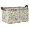 ALAZA Animal Bird Rabbit Blossom Rectangular Closet Storage Box Storage Bin Basket Storage Cube with Leather Handles Nursery Storage Laundry Hamper 2 Piece view 1